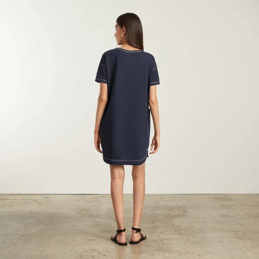 The Oversized Mariner Dress |  Navy / White (5)