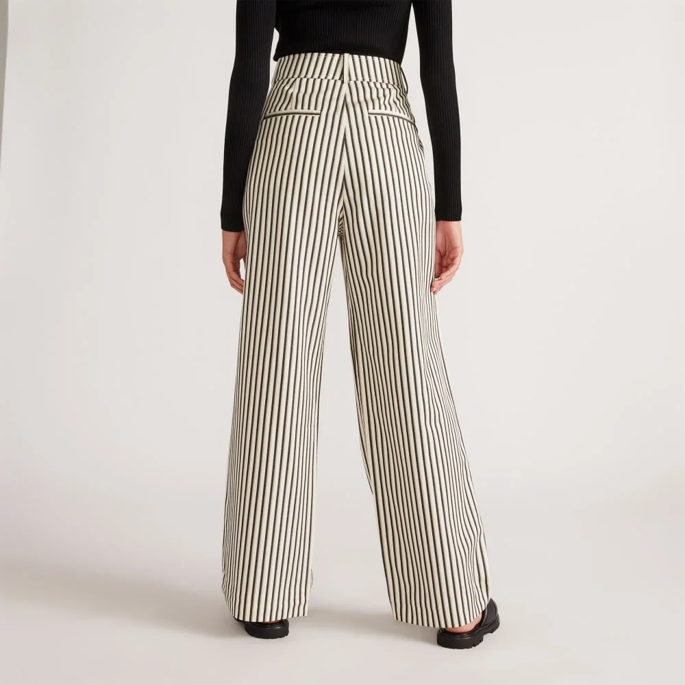 The Draper Pleated Pant in Buttersmooth | Ombre Stripe | 32" Inseam (4)