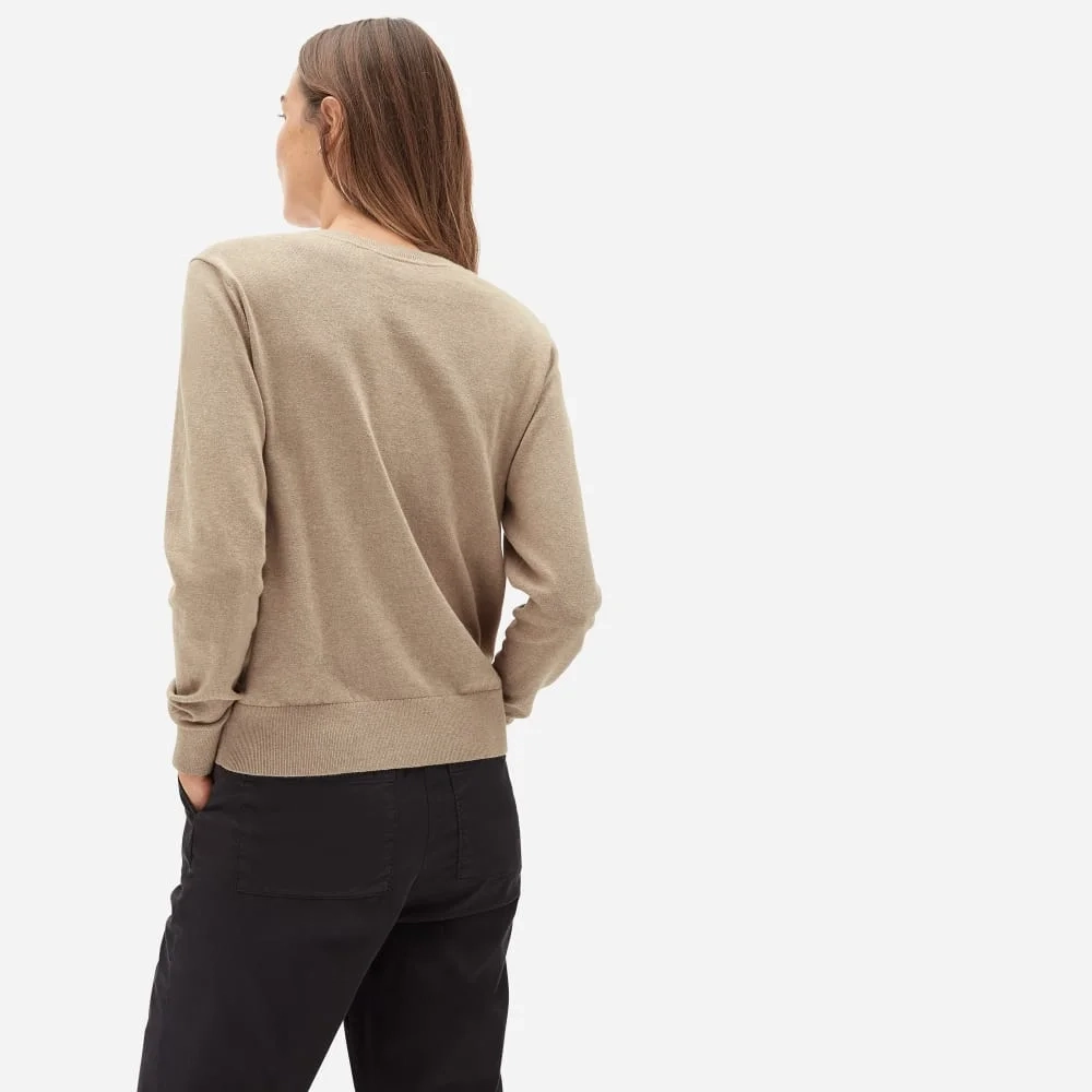 The Organic Cotton Crewneck Sweater  | Tan (3)
