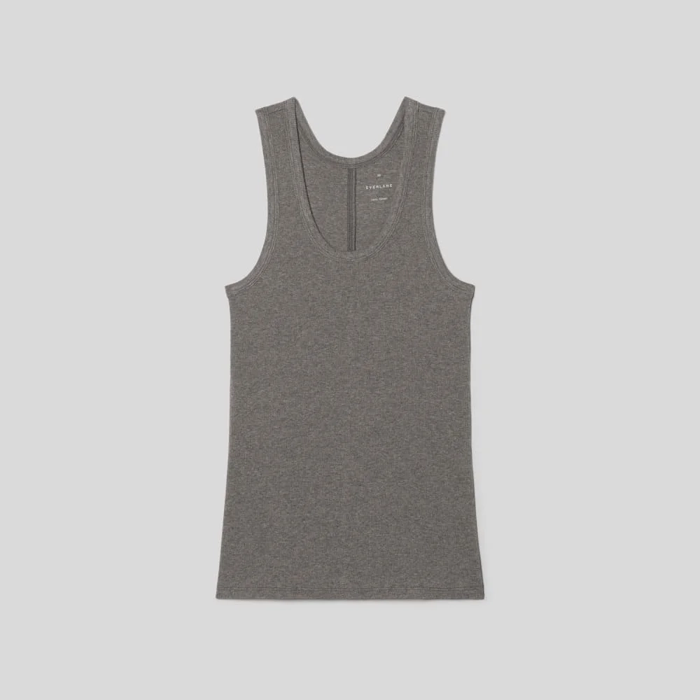 The Luxe Rib Tank | Heathered Fatigue (3)