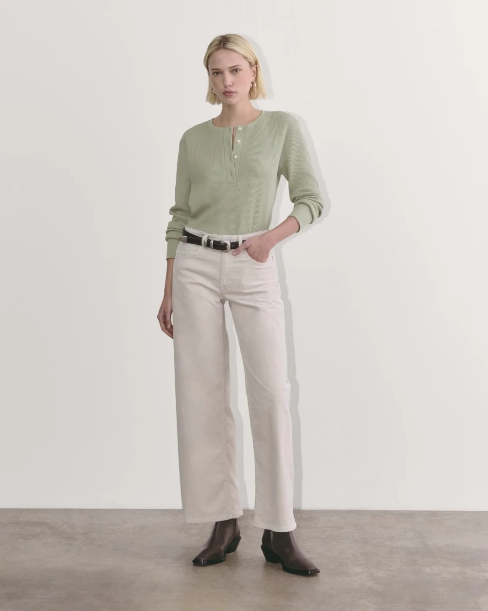 The Waffle Henley | Seagrass (3)