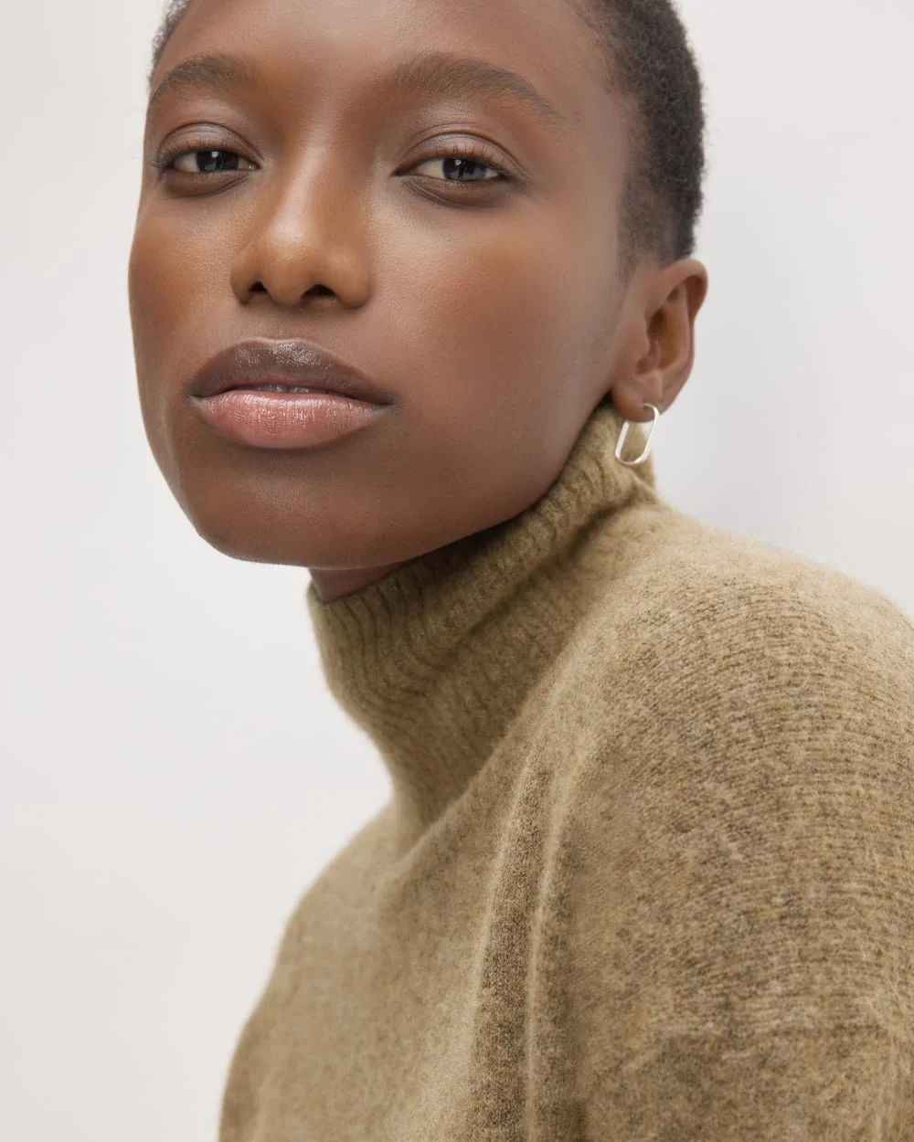 The Cozy Stretch Turtleneck Dress | Heathered Toasted Coconut (4)