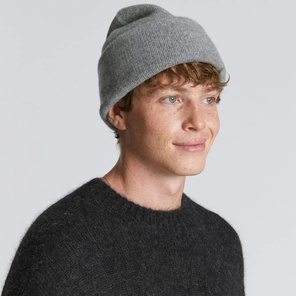 The Felted Merino Beanie | Mid Heathered Grey (5)