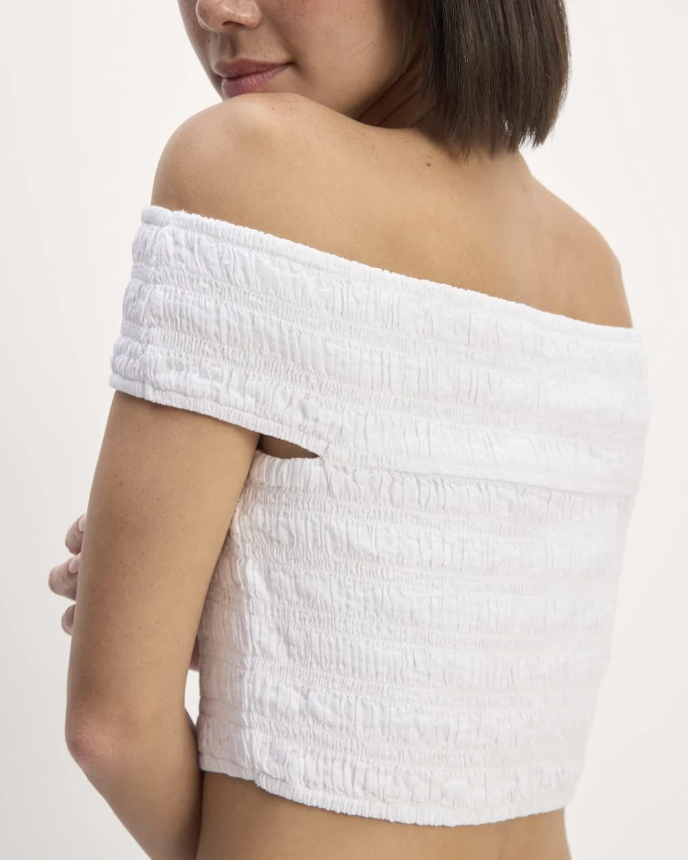 The Gauze Smock Top | White (4)