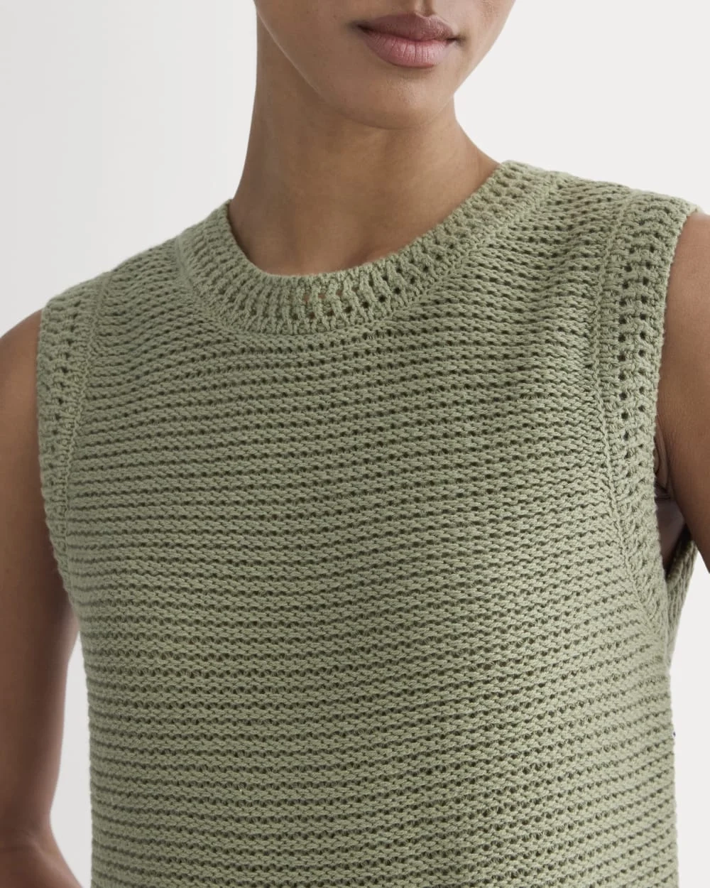 The Organic Cotton Open-Stitch Tank | Sagebrush (5)