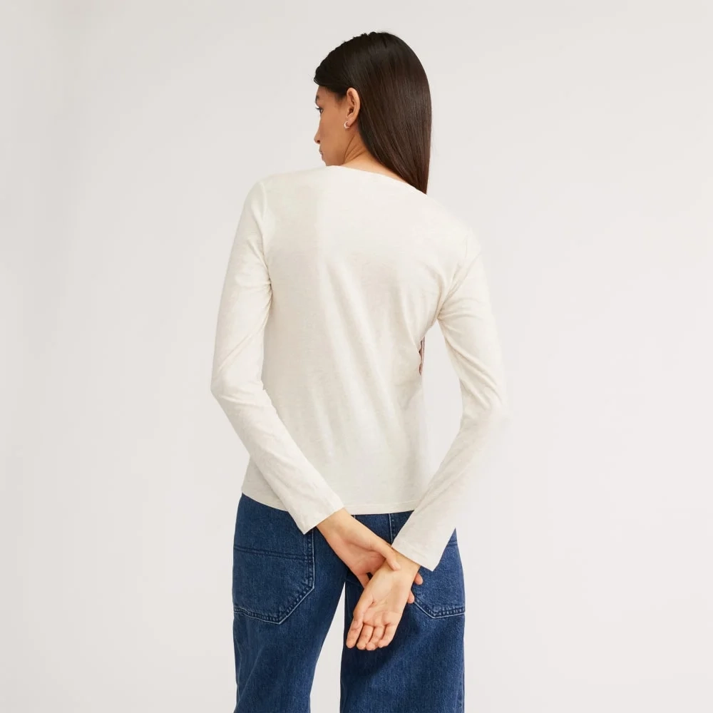 The Organic Cotton Long-Sleeve Crew | Oatmeal (4)
