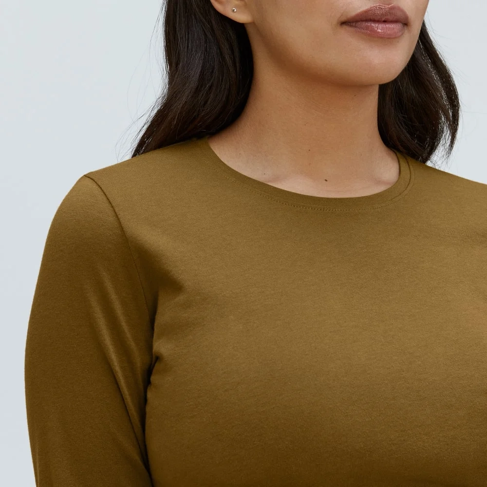 The Organic Cotton Long-Sleeve Crew | Tapenade (3)