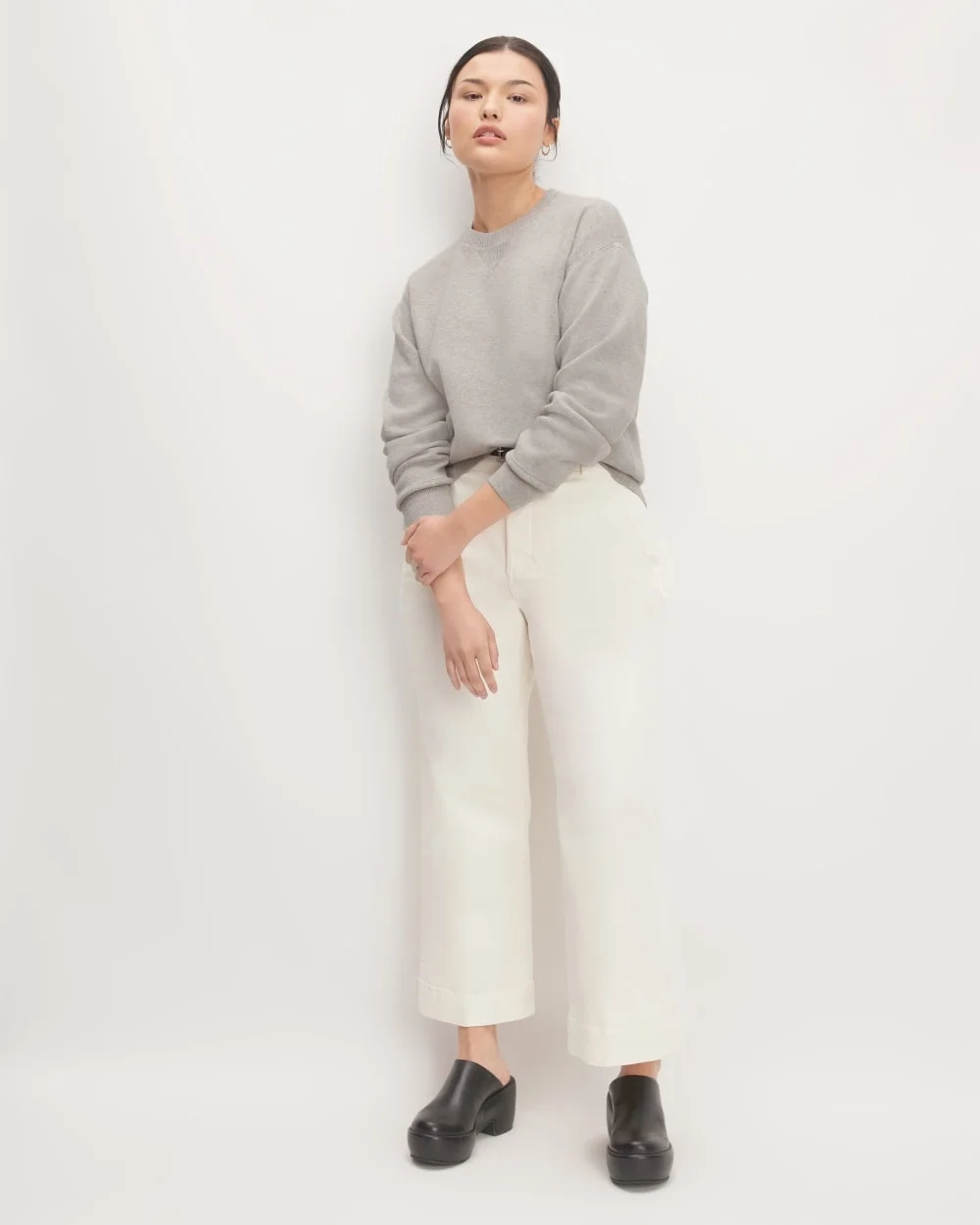 The Cotton-Merino Sweatshirt | Heathered Grey (3)