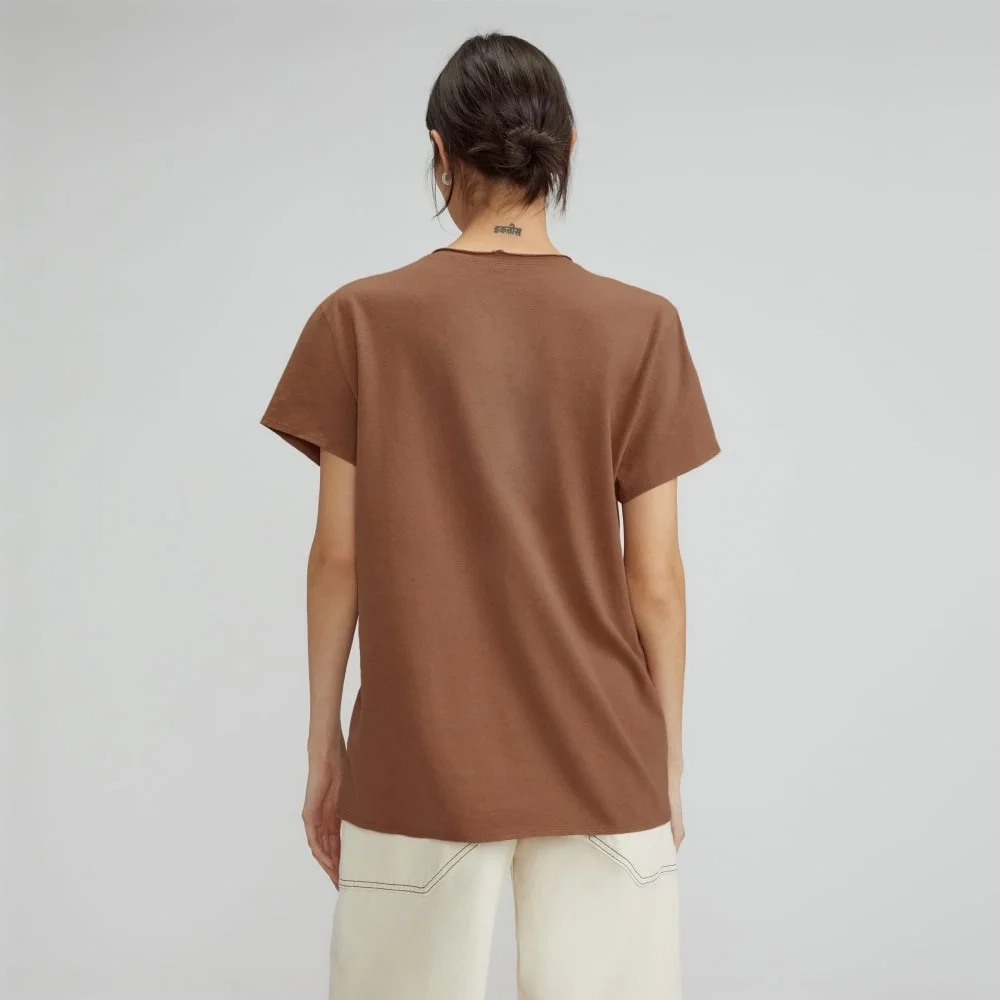 The Relaxed Hemp Tee | Carob Brown (2)