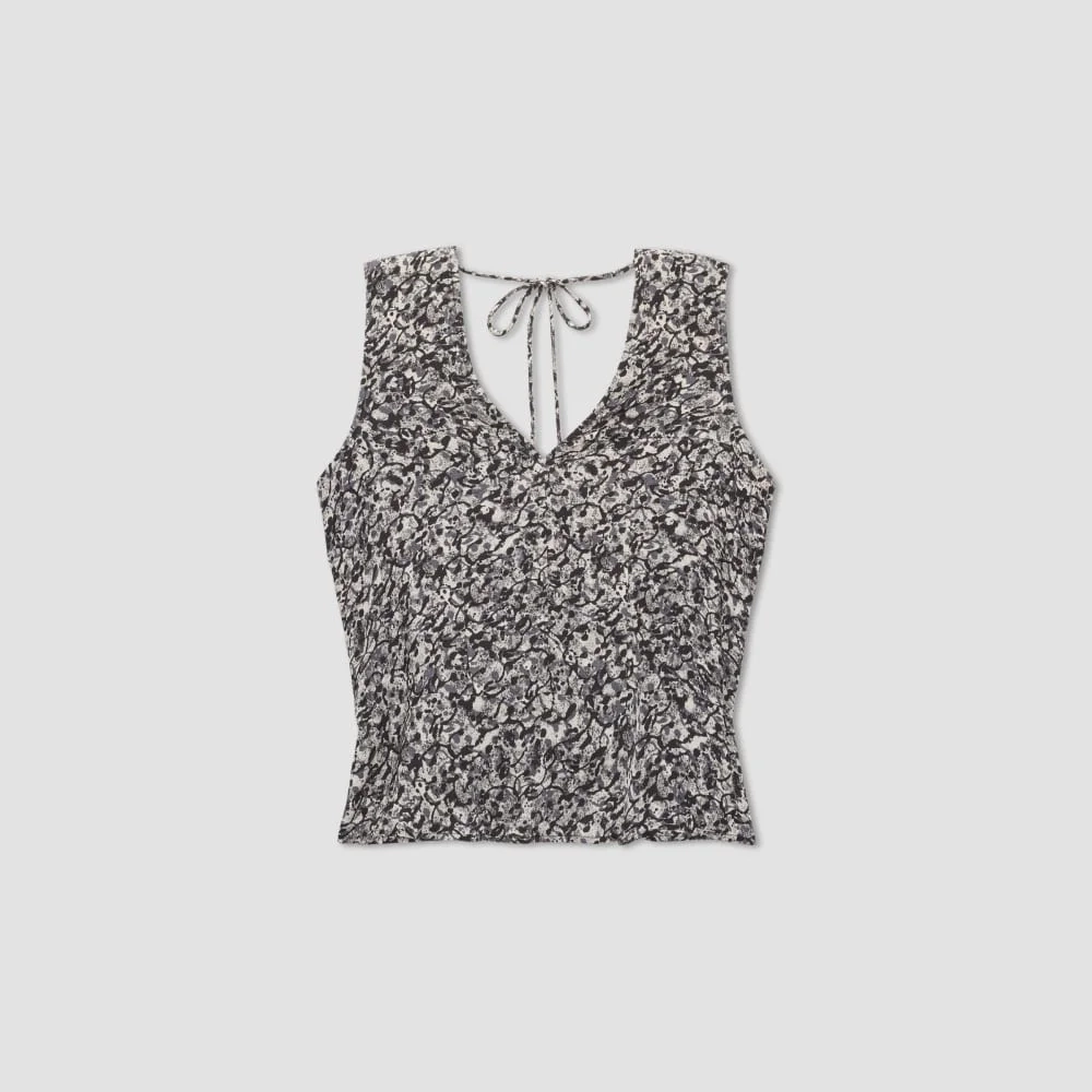The Satin V-Neck Top | Splatter (5)