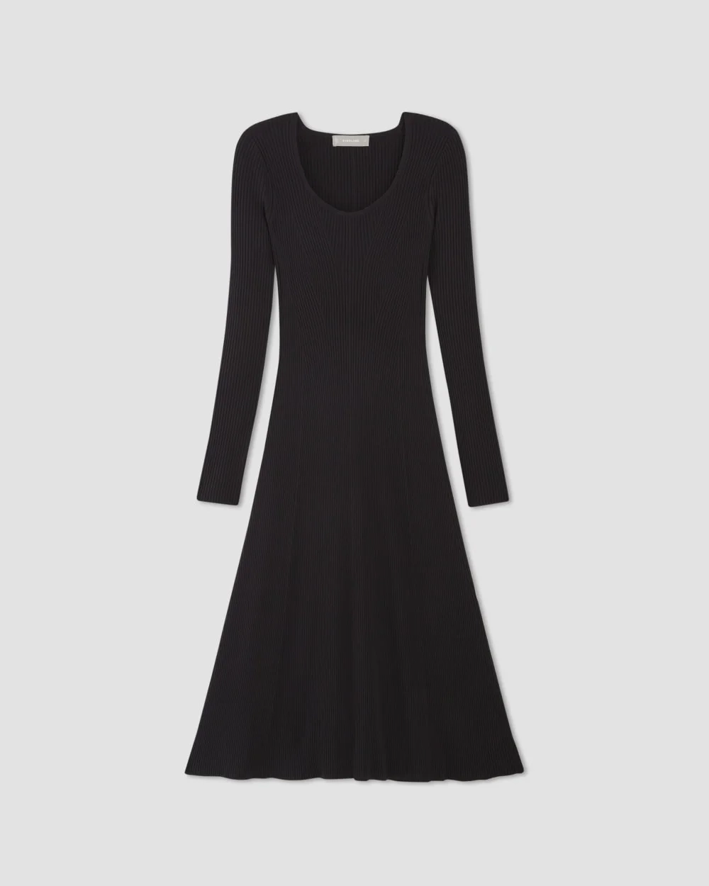 The Ribbed Scoopneck Dress | Black (3)