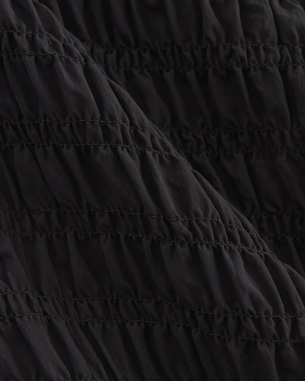 The Smocked Column Dress | Black (4)