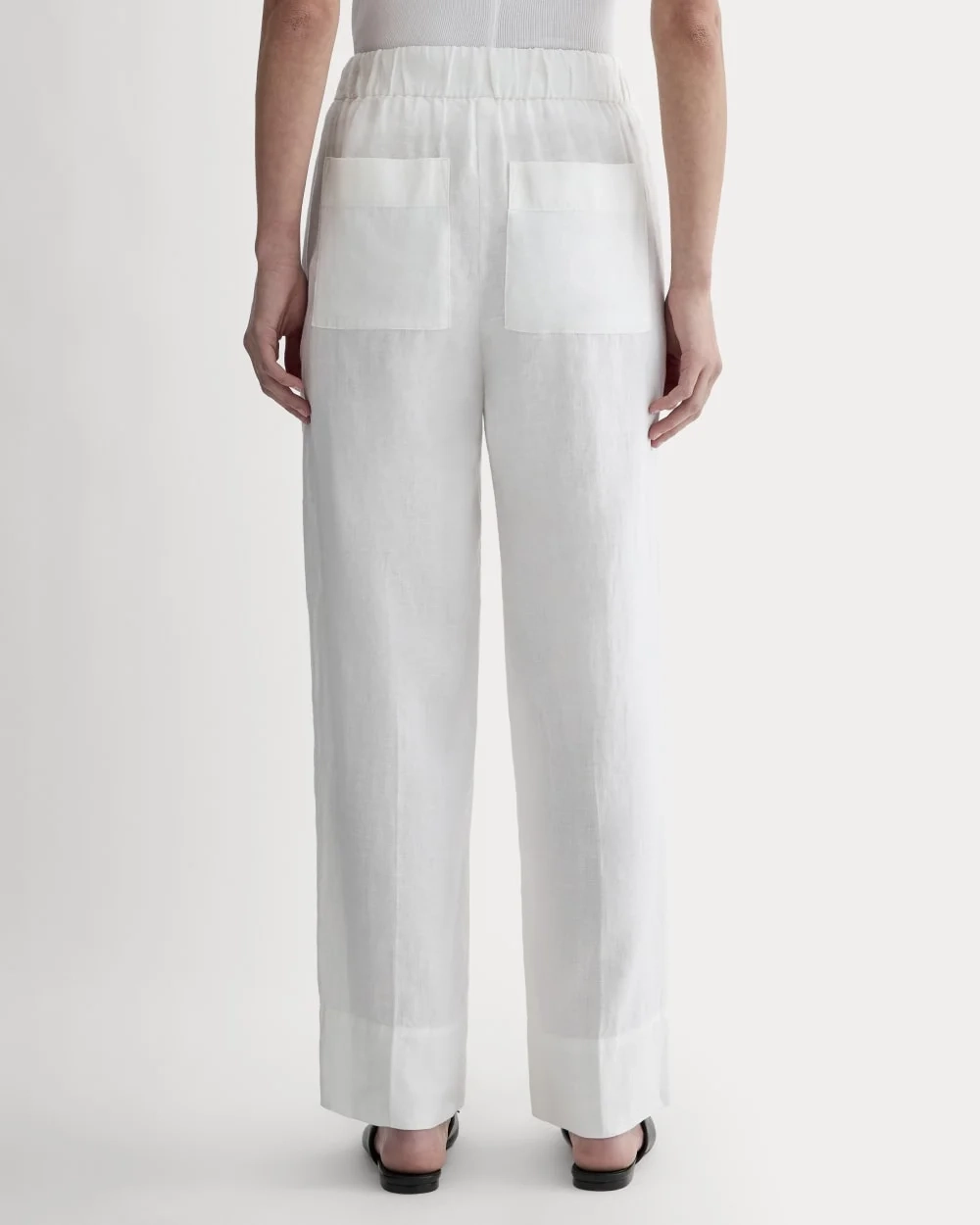 The Linen Easy Pant | White (4)