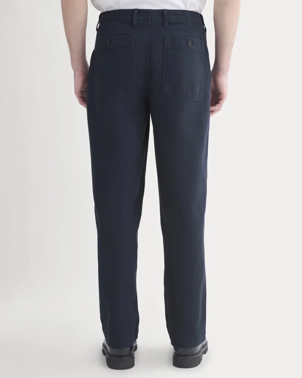 Relaxed Herringbone Fatigue Pants | Deep Navy (6)