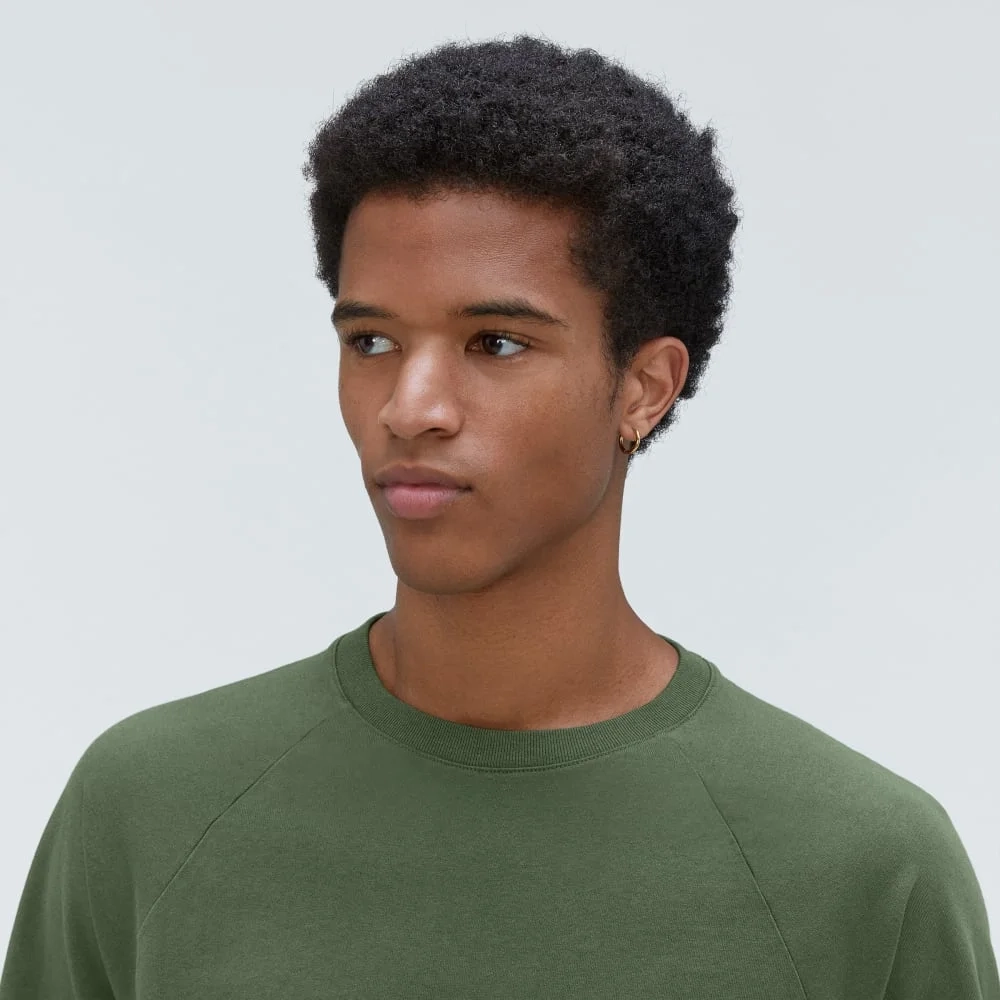 The Premium-Weight Long-Sleeve Crew | Uniform | Forest Green (4)