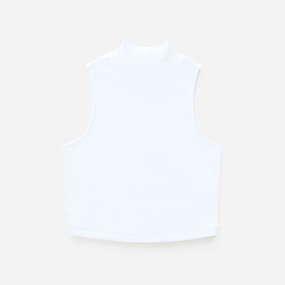 The Ribbed Mockneck Tank | White (5)
