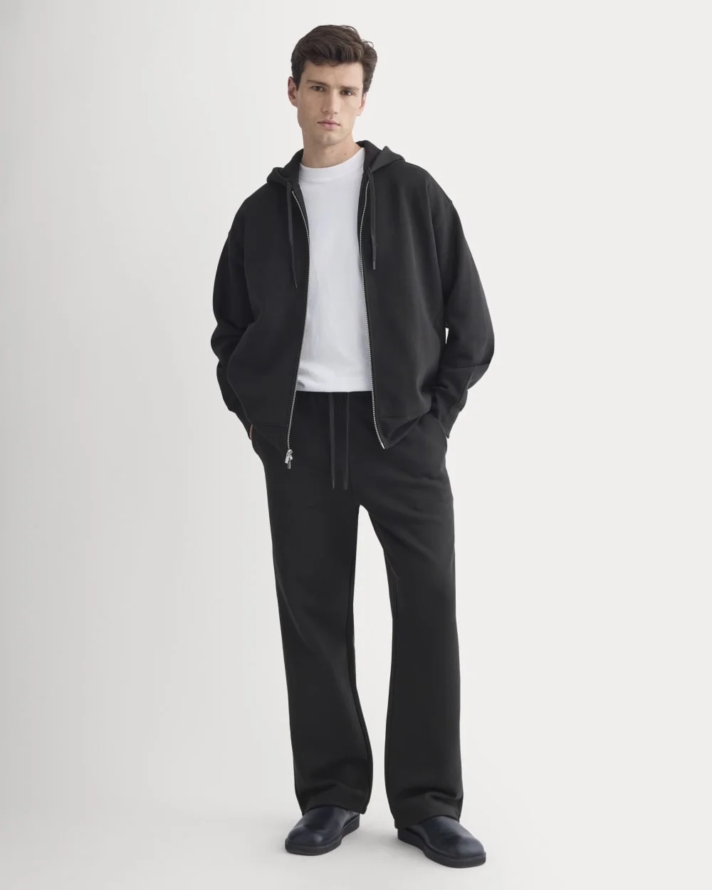 Luxe Fleece Full-Zip Hoodie | Black (4)