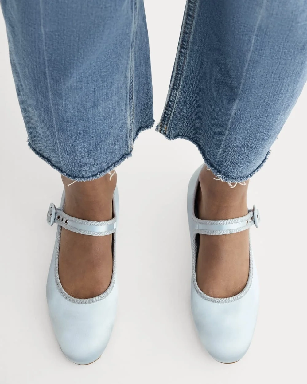 The Day Buckle Mary Jane | Robin Blue Satin (4)