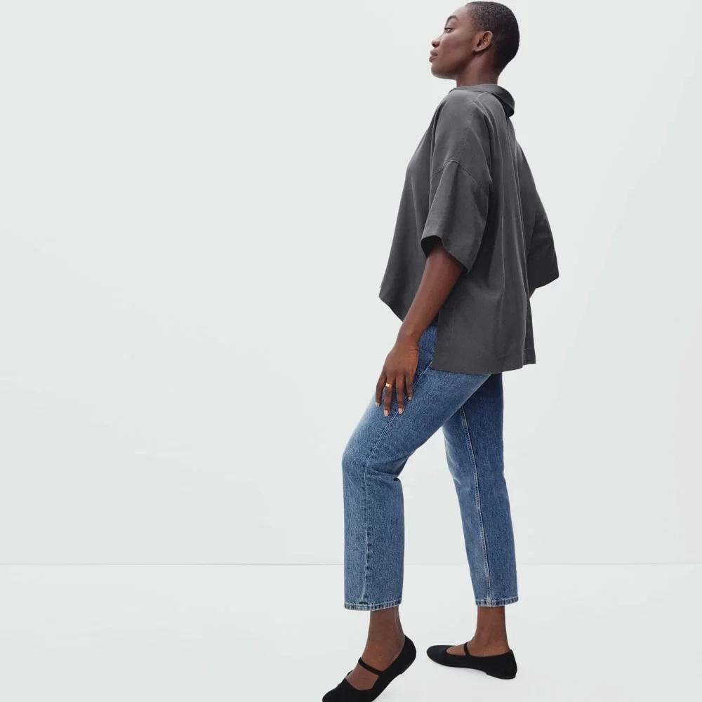 The Drapey Square Shirt | Slate Grey (4)