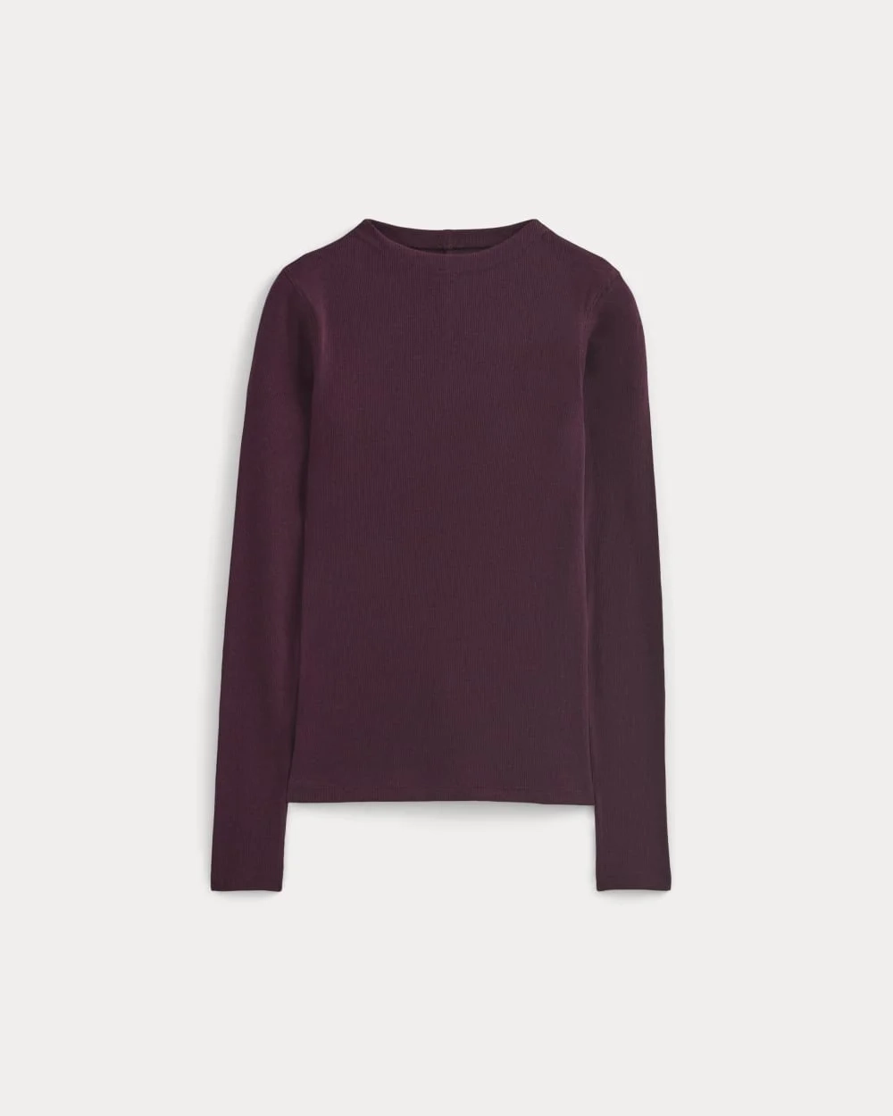The Luxe Rib Funnel-Neck Tee | Heathered Port Royale (5)
