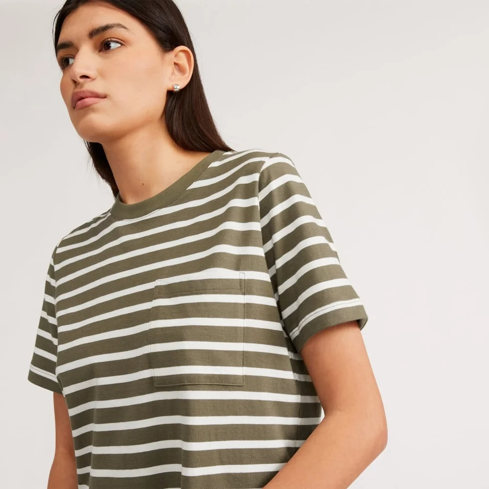 The Organic Cotton Weekend Tee Dress | Kalamata / Canvas Tan (4)