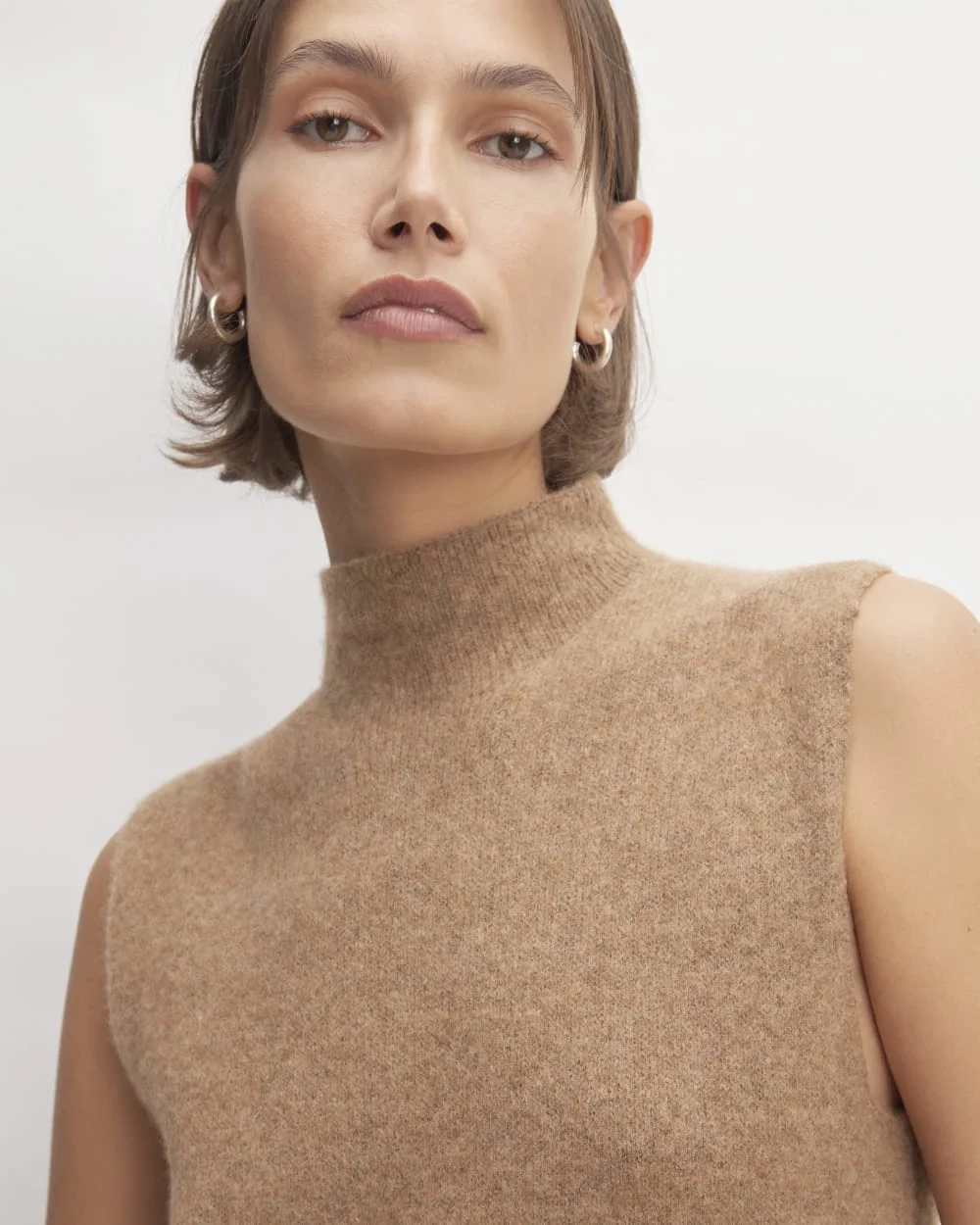 The Cozy-Stretch Sleeveless Midi Dress | Heathered Toasted Coconut (5)