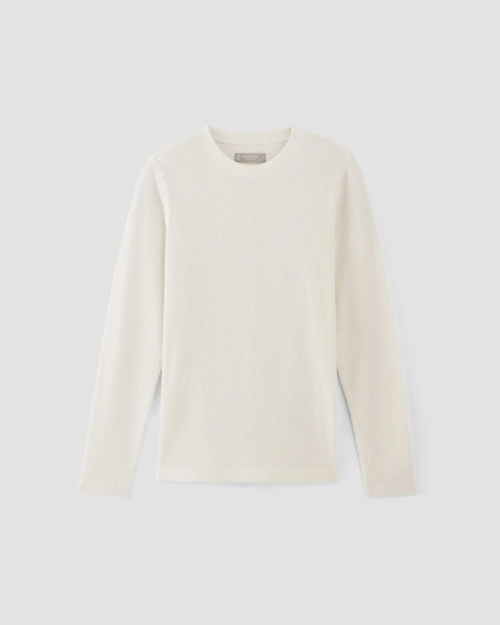 The Waffle Long-Sleeve Crew | Bone (2)