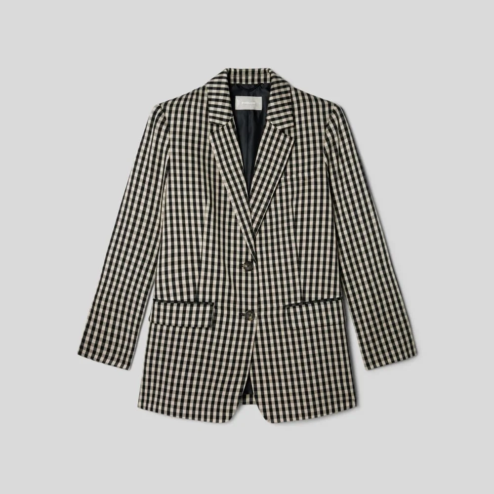 The Oversized Blazer in Buttersmooth | Khaki / Black (4)