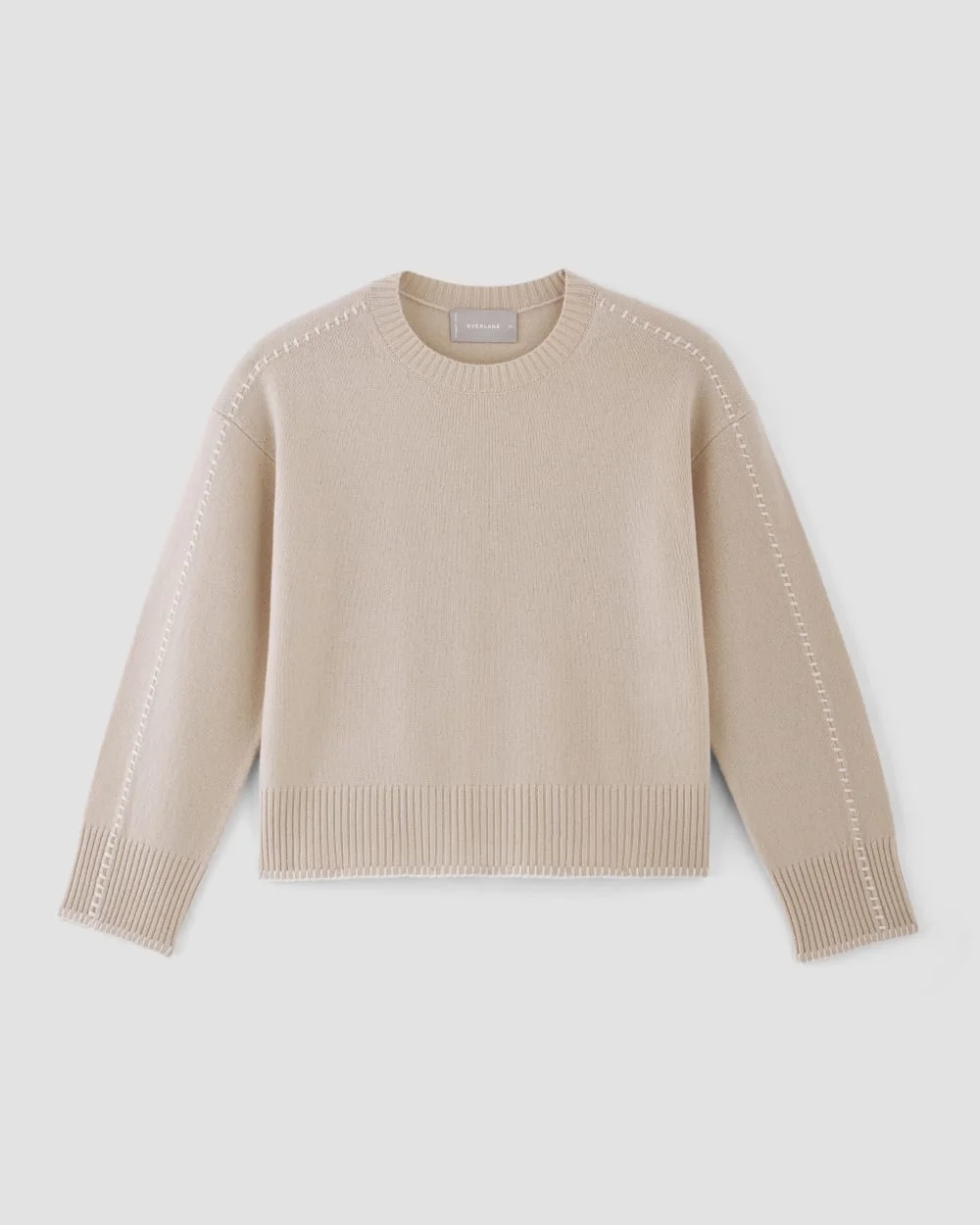 The Good Merino Wool Crewneck Sweater | Buttermilk / White (3)