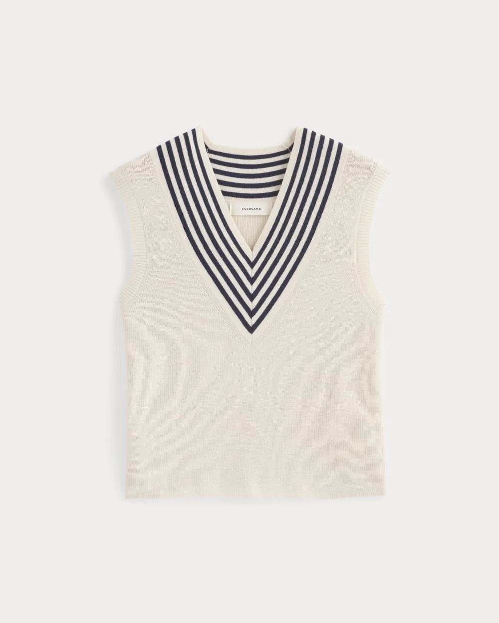 Relaxed V-Neck Vest in Cotton Merino | Canvas (4)
