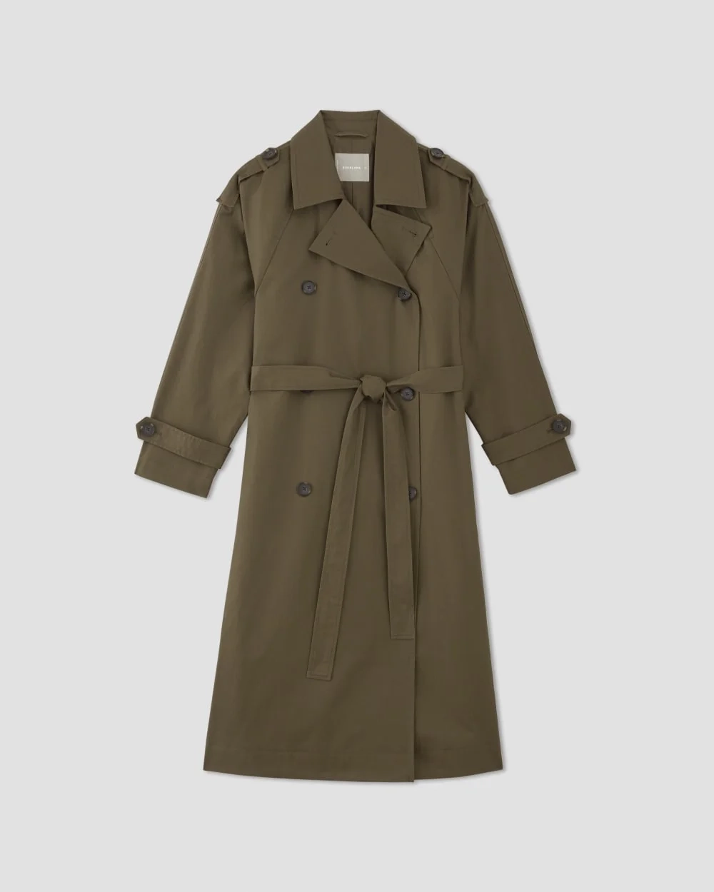 The Cotton Long Trench Coat | Beech (3)