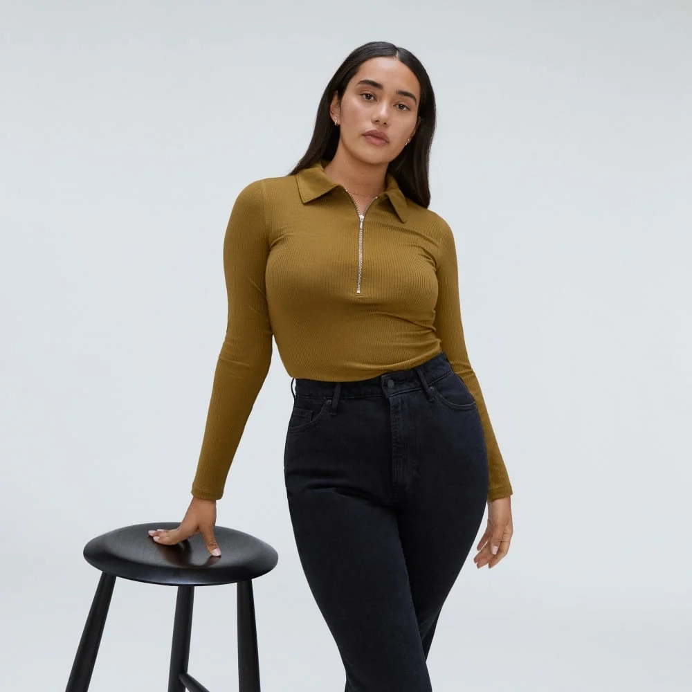 The Super-Soft Zip Polo | Tapenade (4)