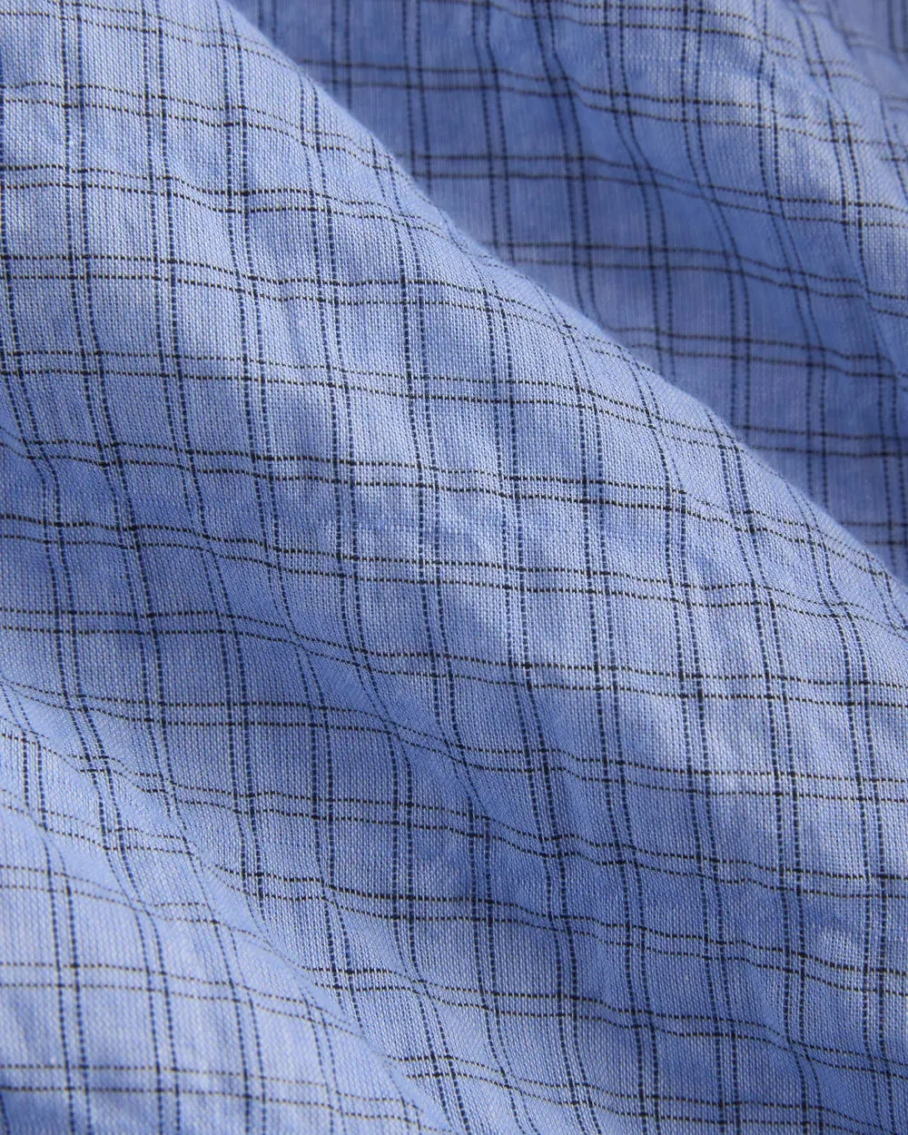 Textured Voile Resort Shirt | Open Air Plaid (4)