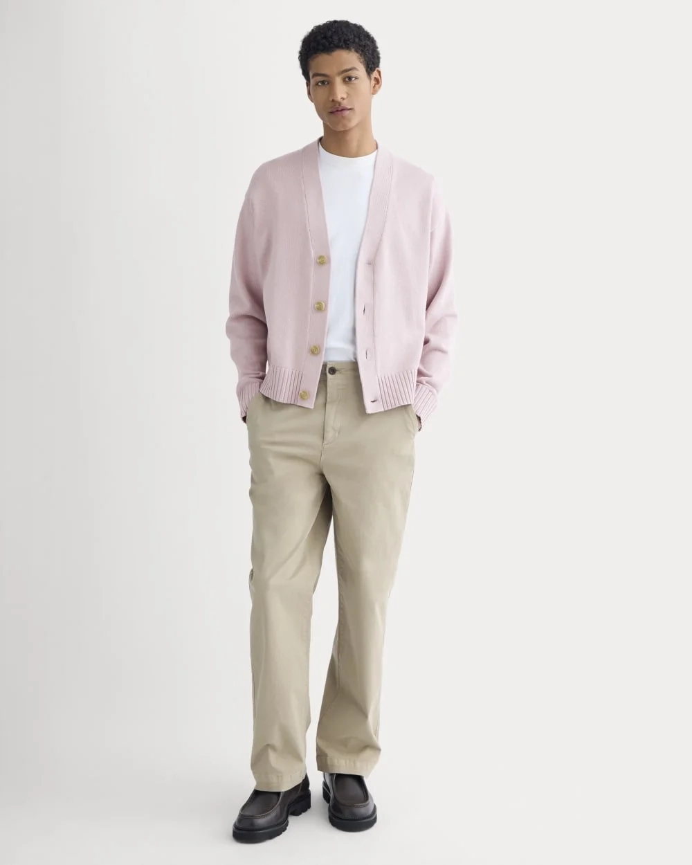 Cropped Cardigan in Everyday Cotton | Burnished Lilac (3)