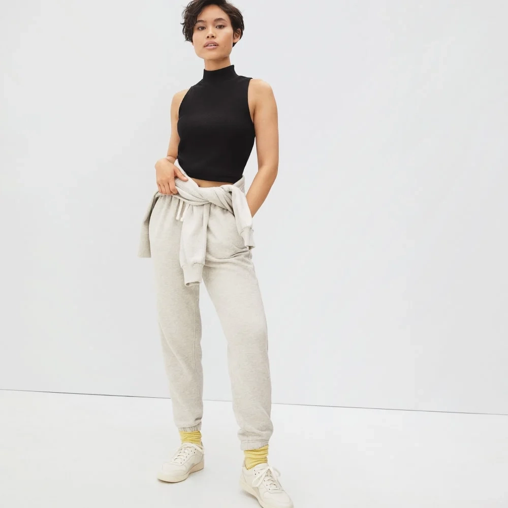 The Ribbed Mockneck Tank | Black (2)