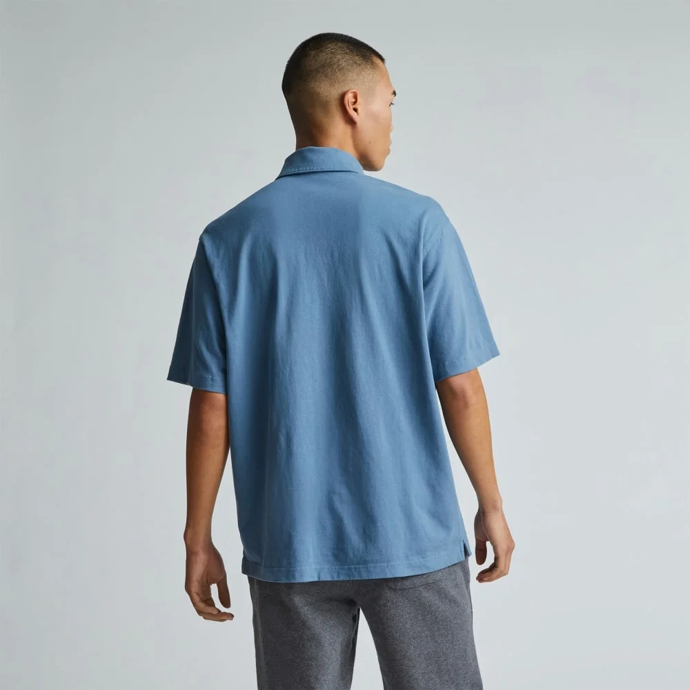The Premium Weight Relaxed Polo | Bluefin (3)