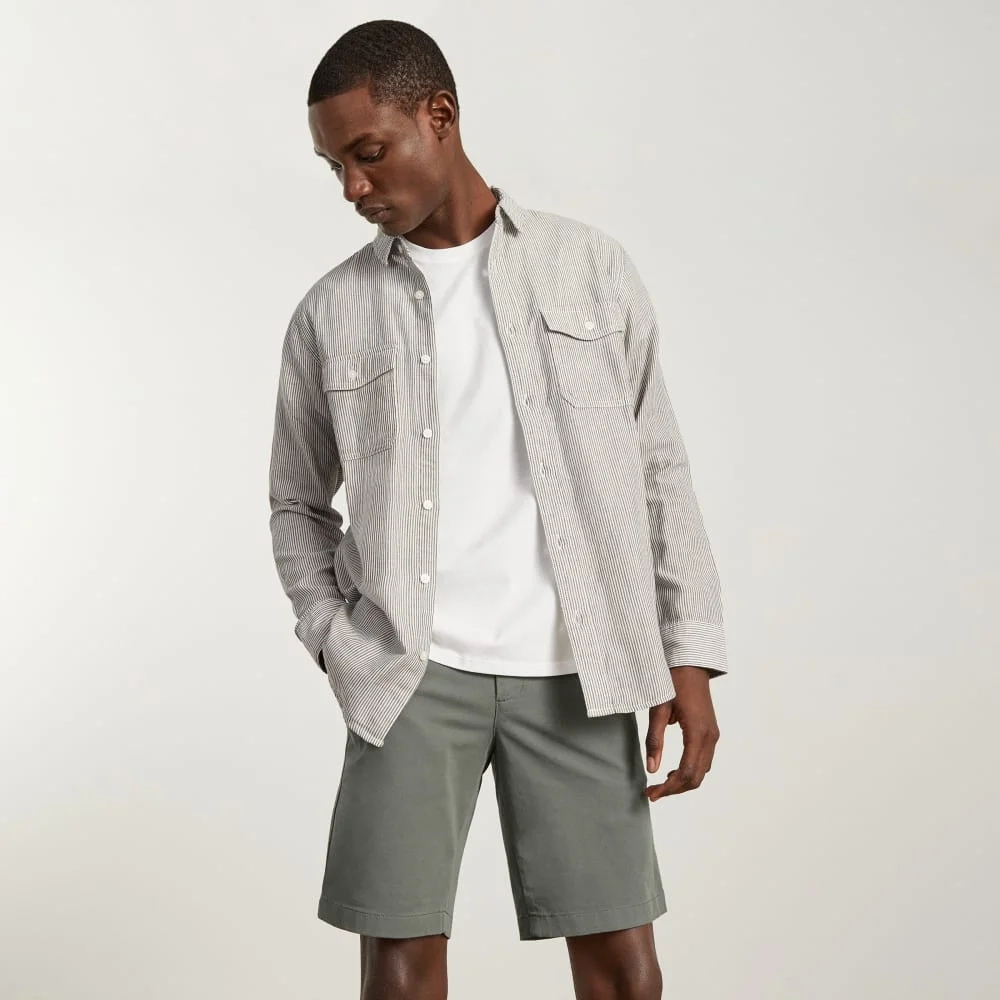 The 9" Slim-Fit Performance Chino Short | Pewter Green (3)