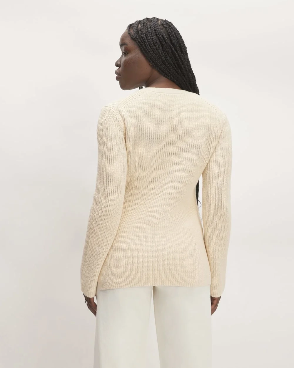 The Organic Cotton Slim Crew Sweater | Canvas (5)