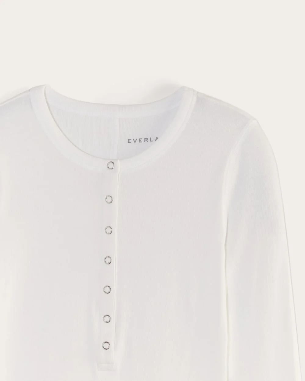 The Luxe Rib Henley | White (5)