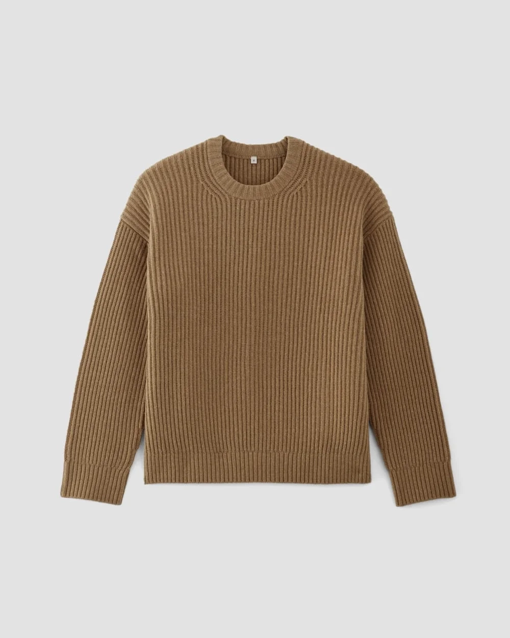 The Oversized Crew in Luxe Merino | Deep Camel (5)