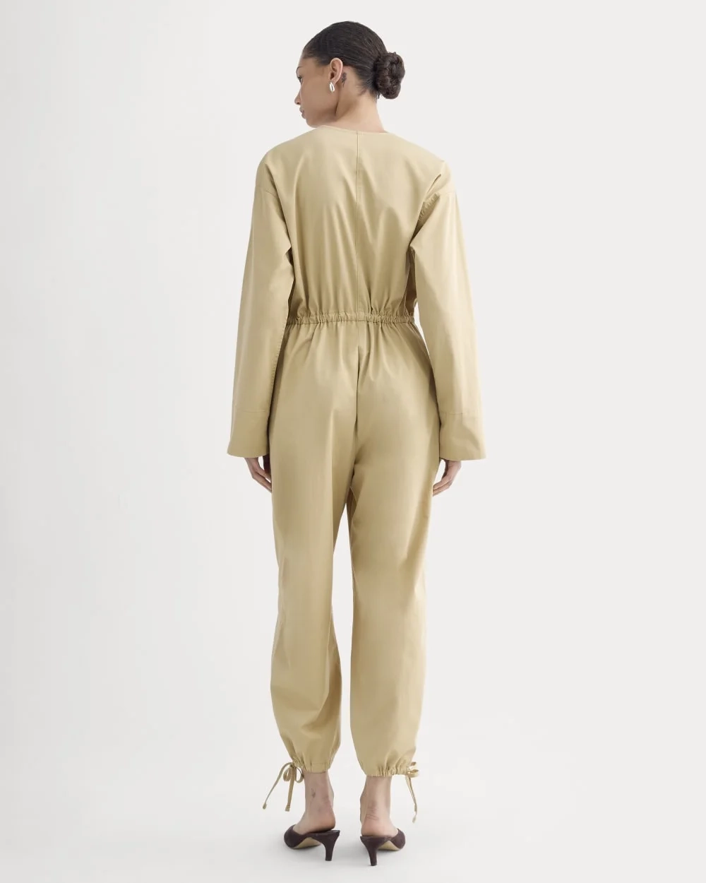 The Utility Drawstring Jumpsuit | Classic Khaki (3)