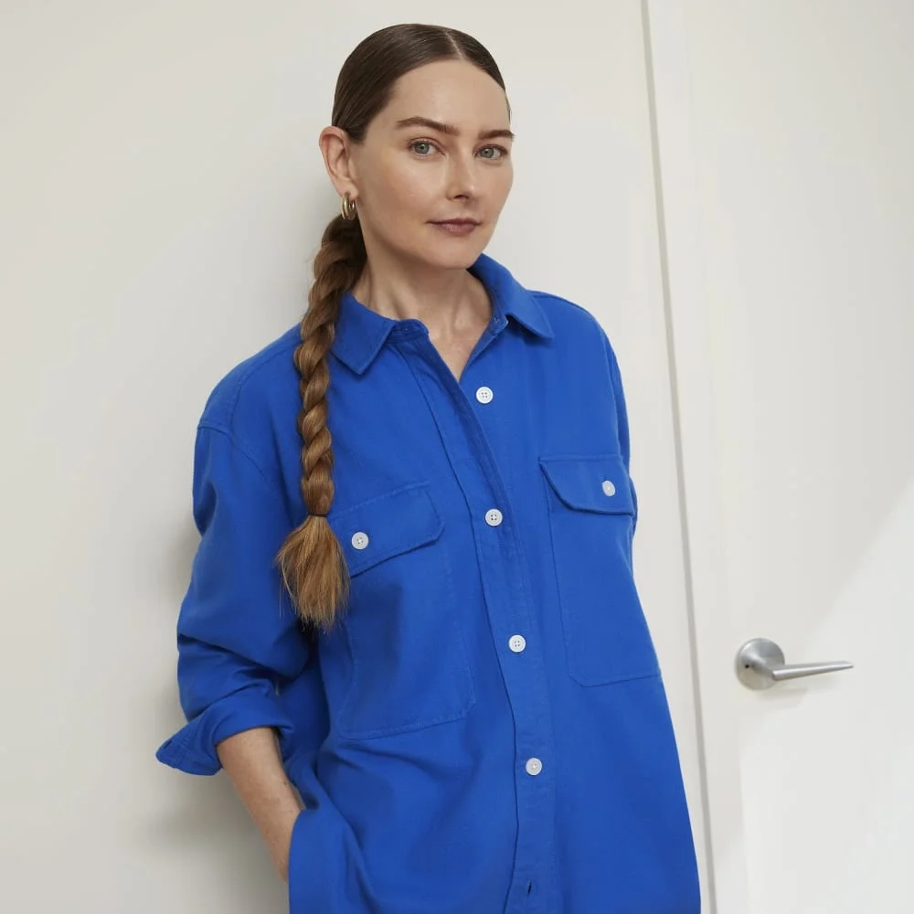 The Classic Cotton Flannel Shirt | Lapis Blue (6)
