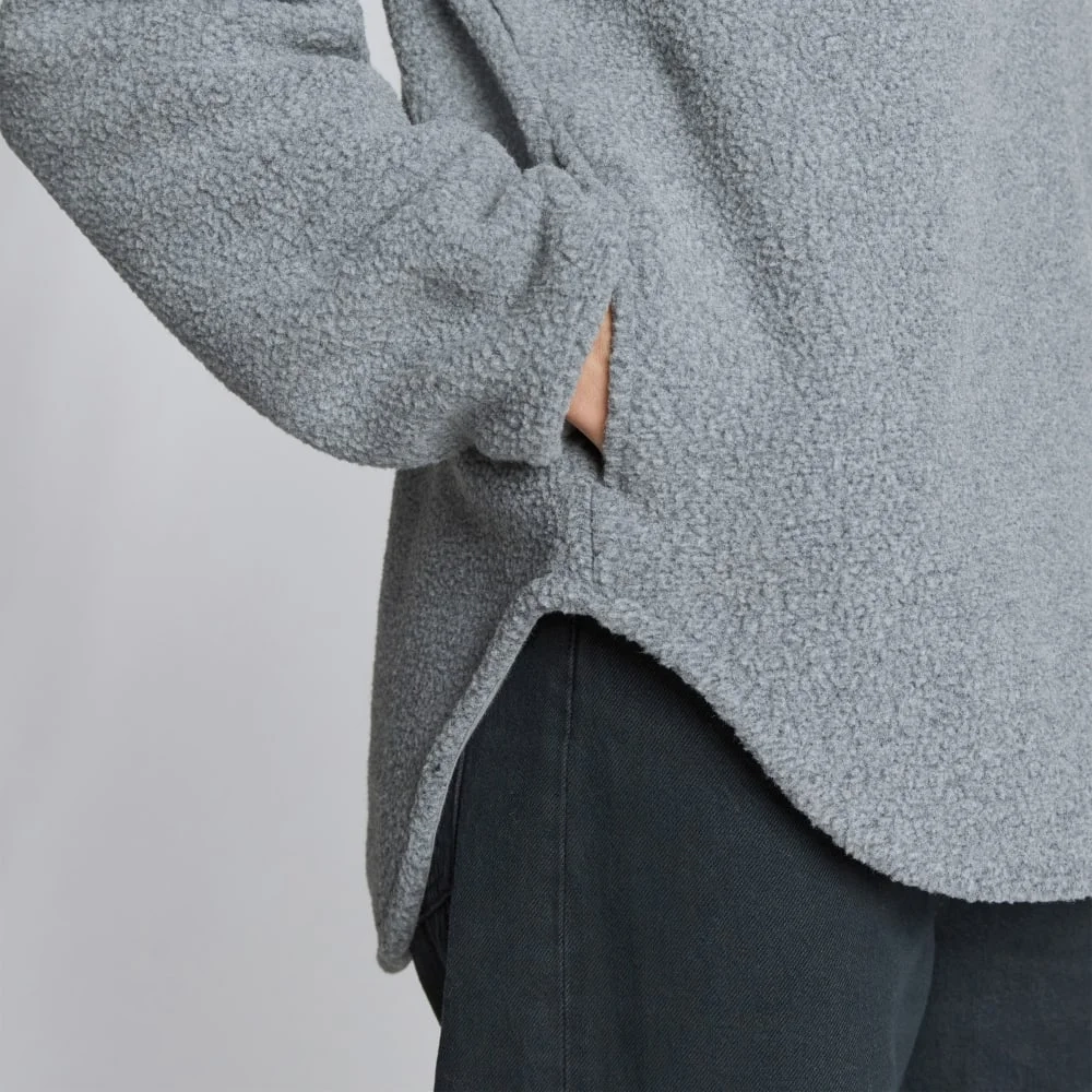 The ReNew Fleece Half-Zip | Heathered Coal (4)