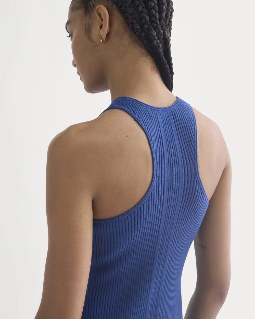Cutaway Ribbed Midi Dress | Estate Blue (7)