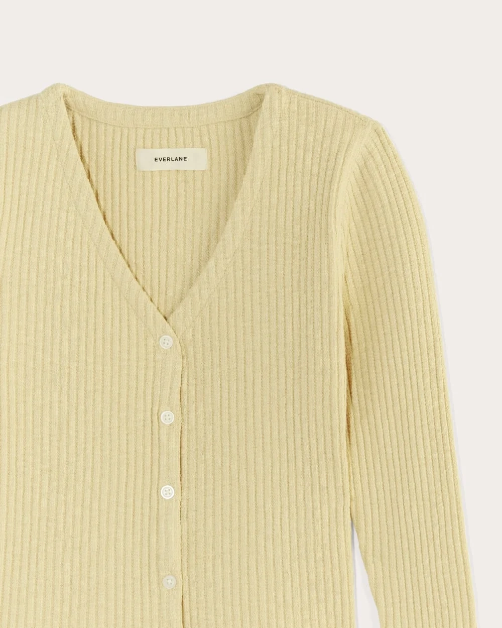 The Cozy Rib Cardigan | Banana Crepe (6)