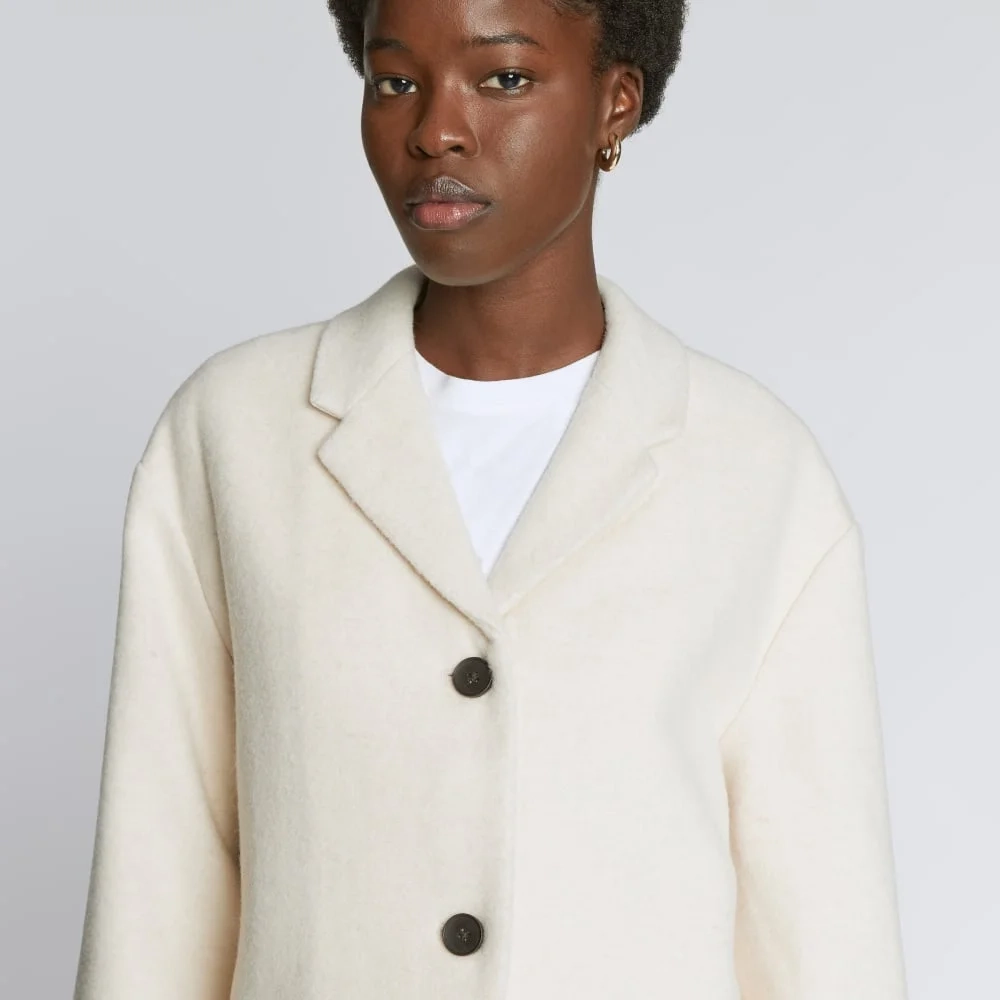 The Italian ReWool® Cocoon Coat | Cream (4)