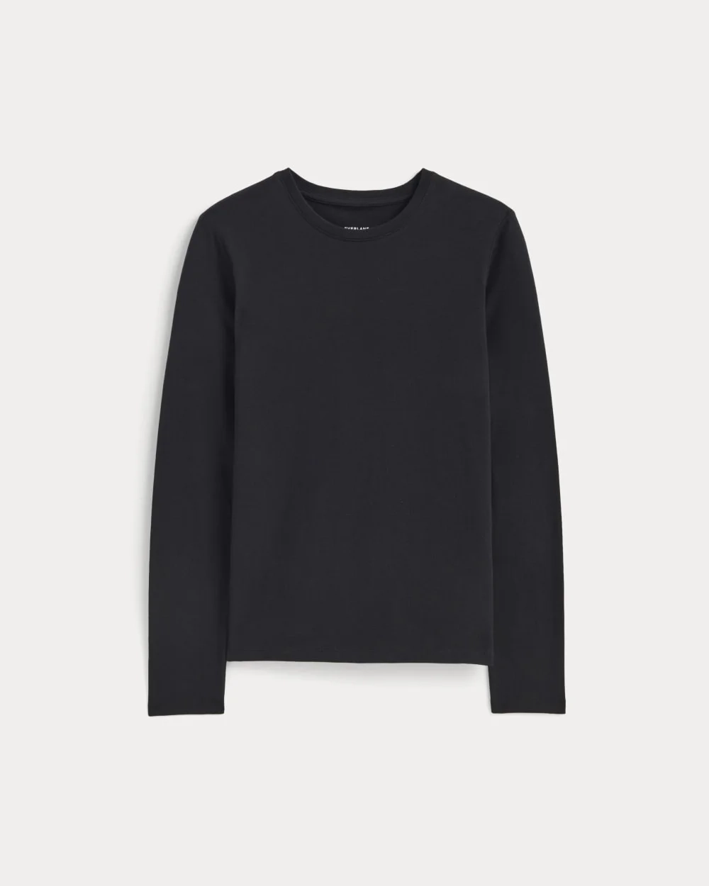 The Slim Long-Sleeve Crew in Essential Cotton | Black (3)