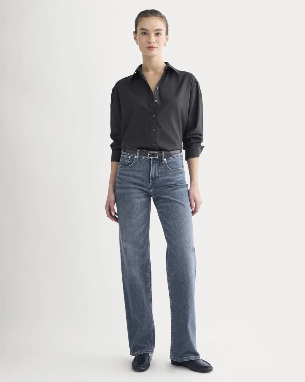 Everyday Shirt in Silky Cotton | Black (4)