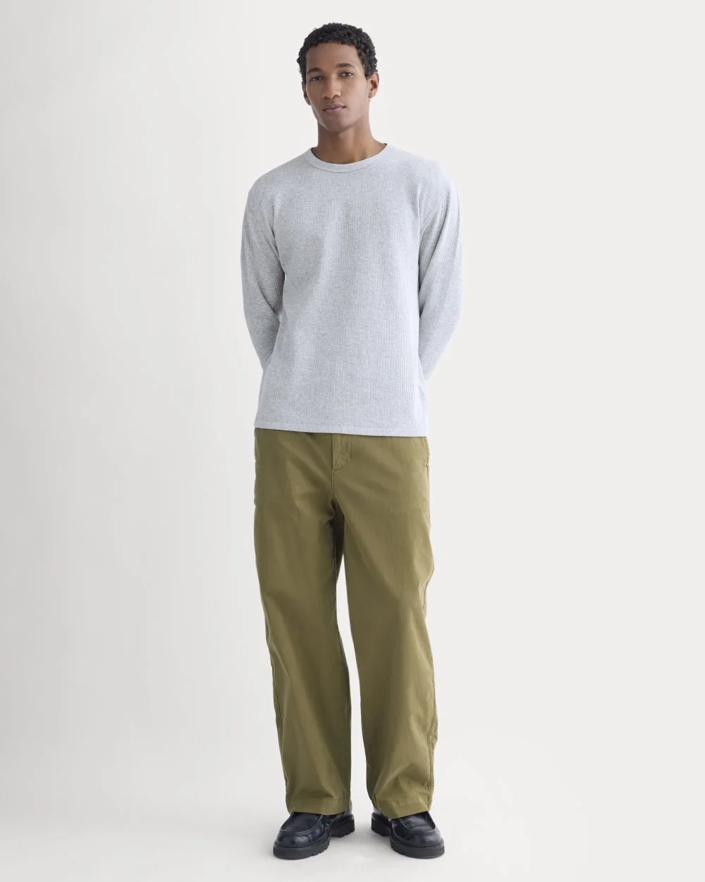 Thermal Crew in Cozy Waffle | Soft Heather Grey (5)