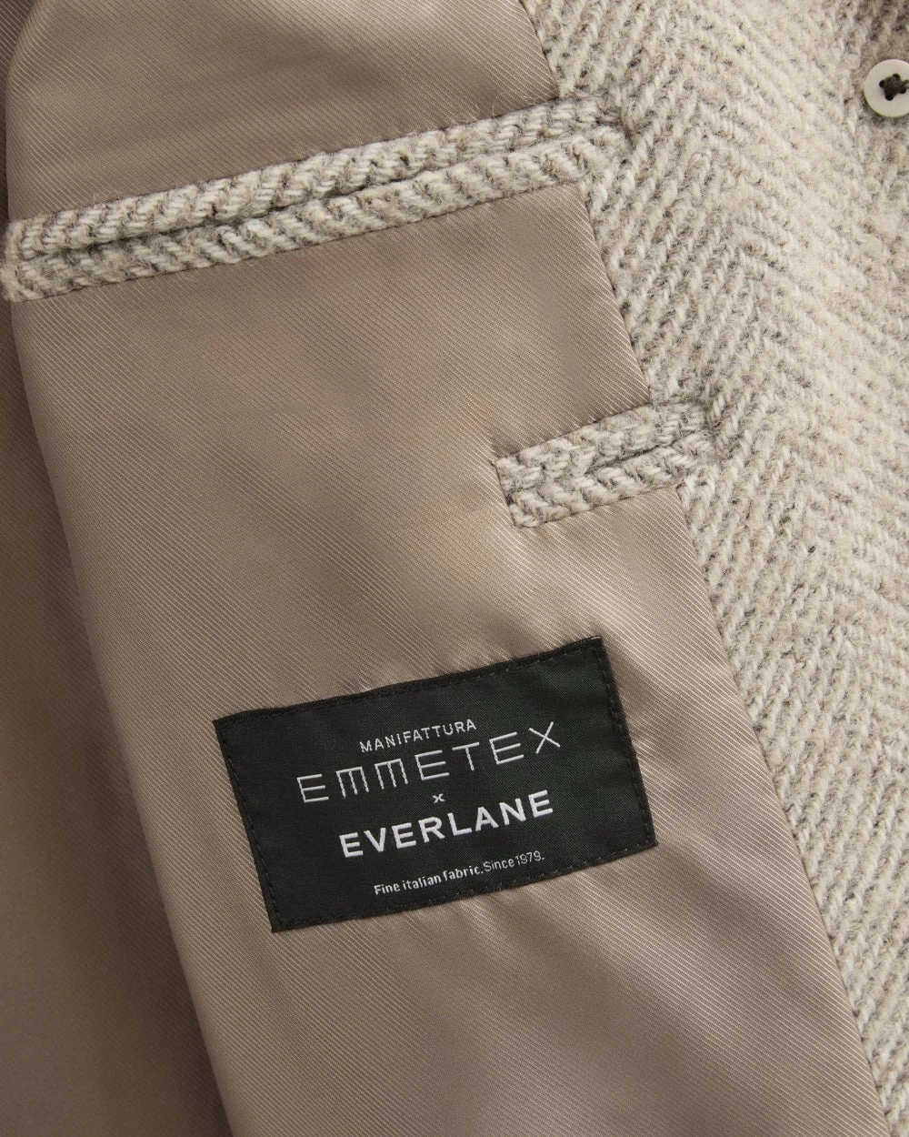 Italian Car Coat | Taupe Herringbone (3)